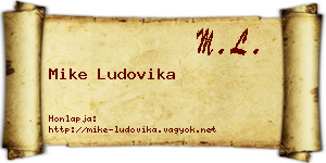 Mike Ludovika névjegykártya